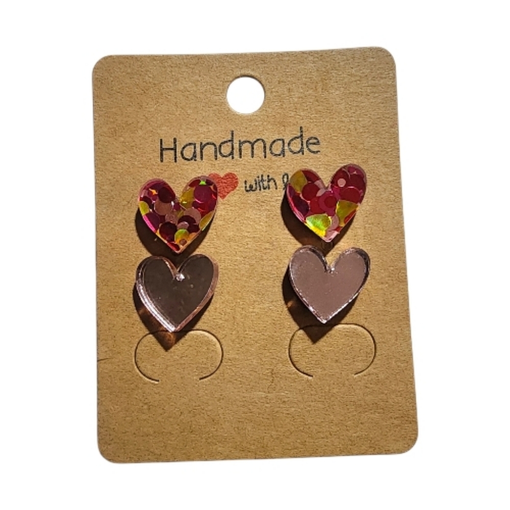 Confetti Bloom Acrylic Stud Earrings, 2 Pairs